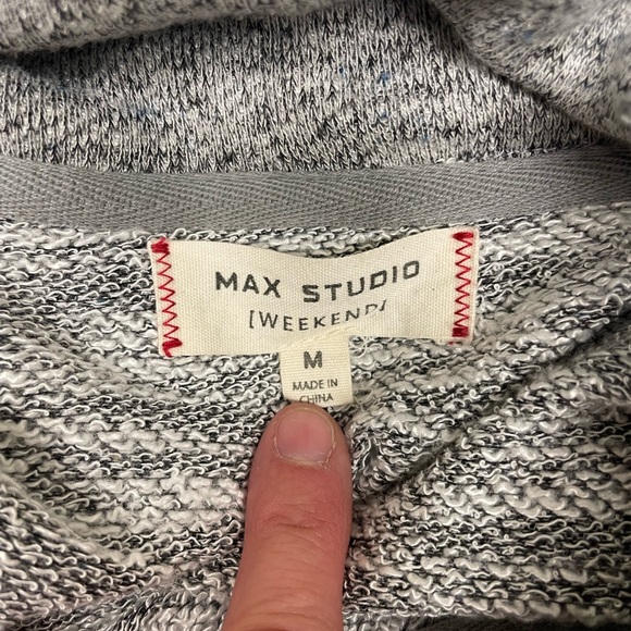 Max Studio Weekend Heather Gray Cowl Neck Sweater Dress Size Medium - Picture 5 of 9